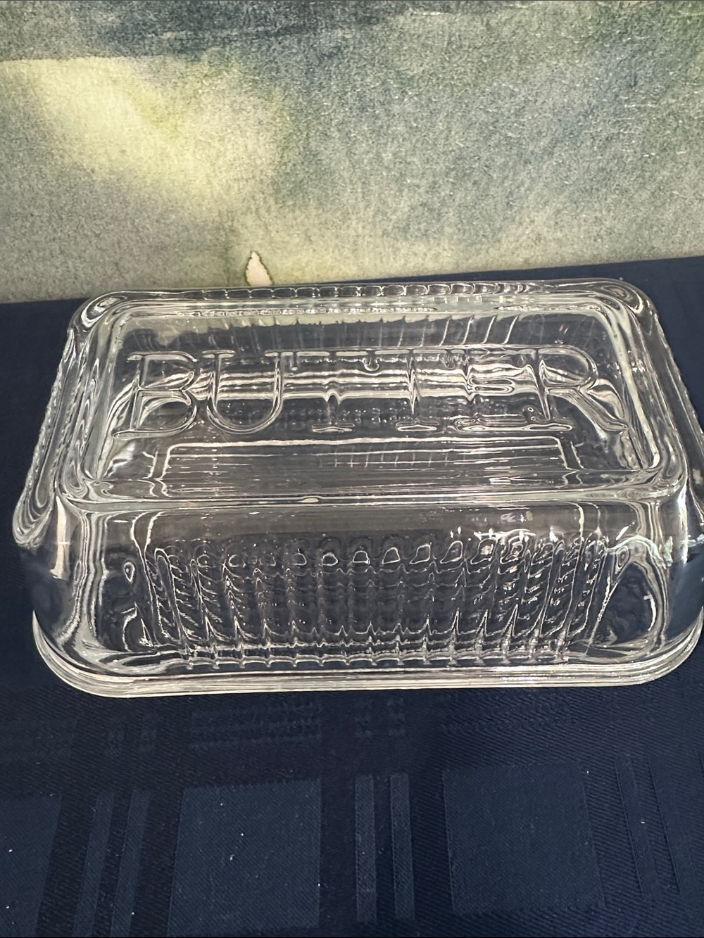 Vintage Clear Glass Butter Dish with Lid - Classic Kitchen Storage